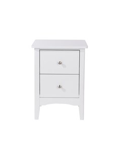 Core Products Como White 2 drawer bedside cabinet , CMW510 2