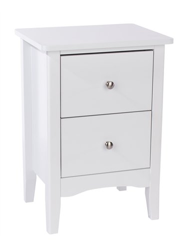 Core Products Como White 2 drawer bedside cabinet , CMW510