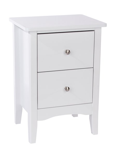 Core Products Como White 2 drawer bedside cabinet , CMW510 - pic 116690 | FastDaddyshop