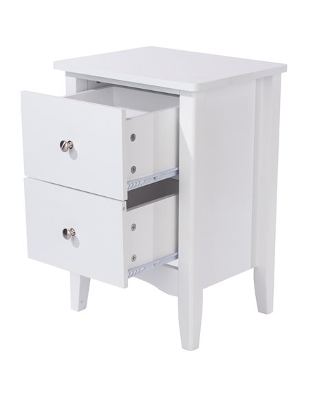 Core Products Como White 2 drawer bedside cabinet , CMW510 - pic 116691 | FastDaddyshop