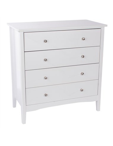 Core Products Como White 4 drawer chest, CMW514