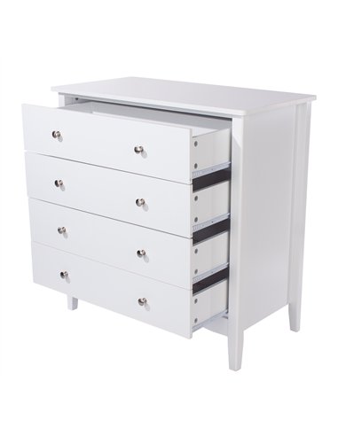 Core Products Como White 4 drawer chest, CMW514
