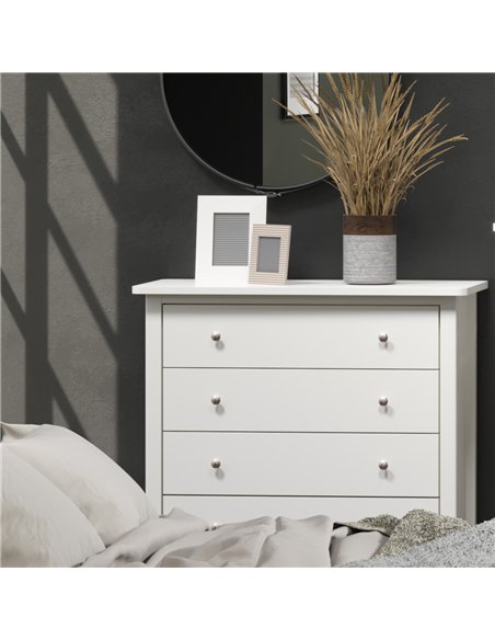 Core Products Como White 4 drawer chest, CMW514 - pic 116698 | FastDaddyshop