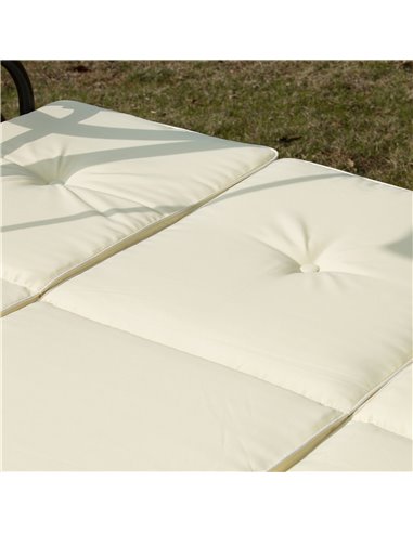 Outsunny 185L*125D*173H cm Swing Chair-Beige/Black