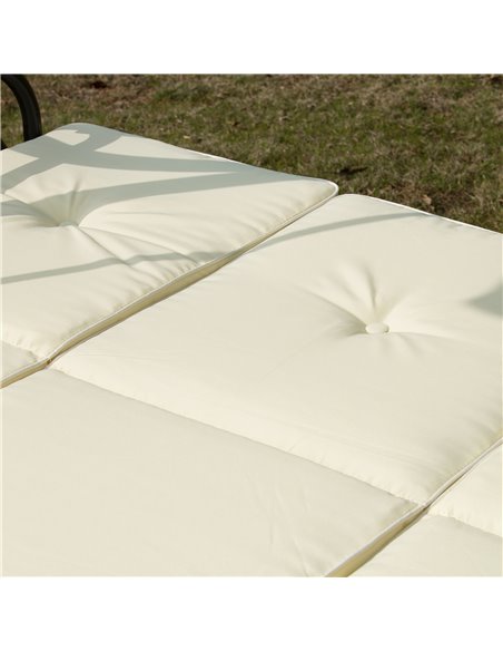 Outsunny 185L*125D*173H cm Swing Chair-Beige/Black - pic 11670 | FastDaddyshop