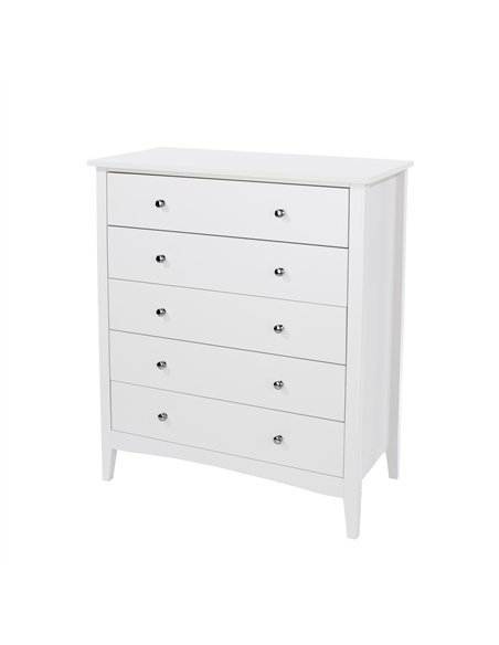 Core Products Como White 5 drawer chest, CMW515 - pic 116700 | FastDaddyshop