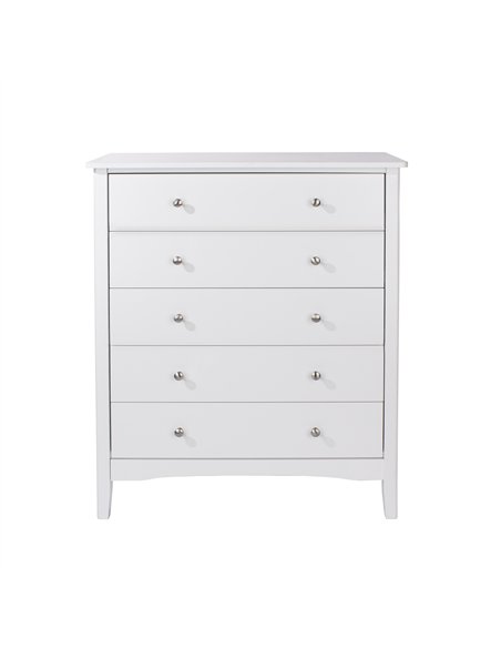 Core Products Como White 5 drawer chest, CMW515 - pic 116701 | FastDaddyshop