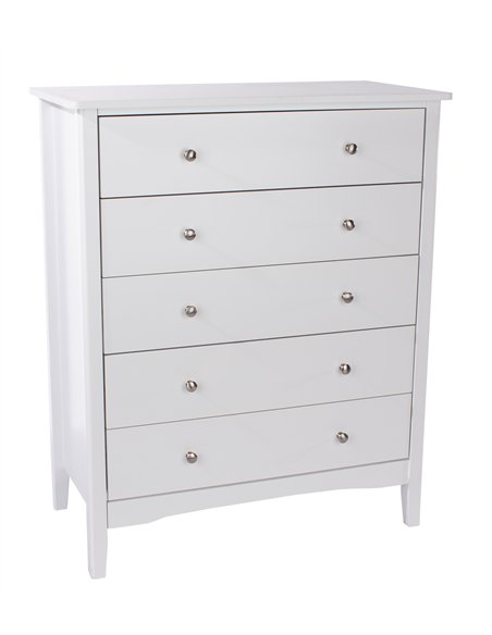 Core Products Como White 5 drawer chest, CMW515 - pic 116702 | FastDaddyshop