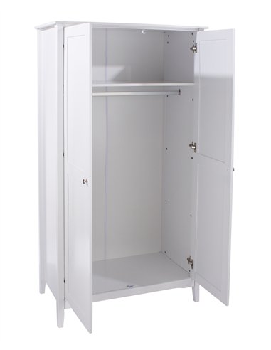 Core Products Como White 2 door wardrobe, CMW520
