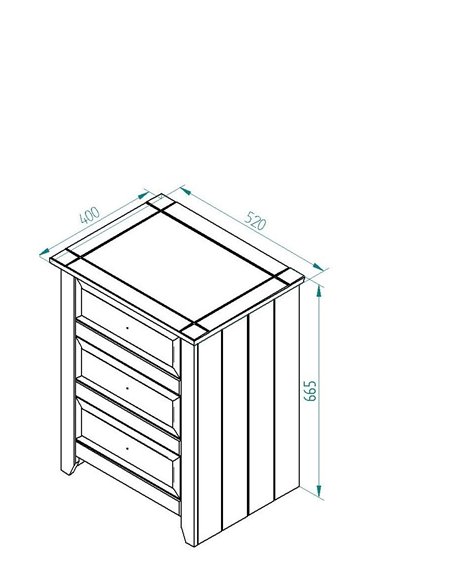 Core Products Capri 3 drawer bedside cabinet, CP310 - pic 116723 | FastDaddyshop