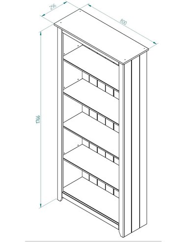 Core Products Capri tall bookcase, CP713