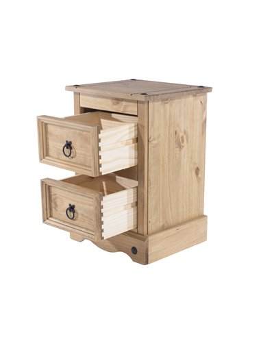 Core Products Corona 2 drawer petite bedside cabinet, CR509