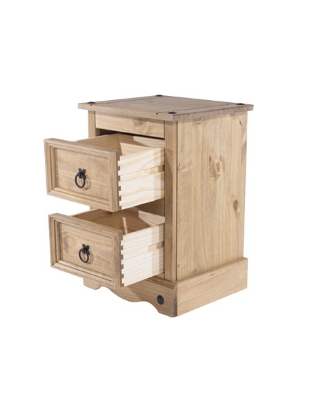 Core Products Corona 2 drawer petite bedside cabinet, CR509 - pic 116758 | FastDaddyshop