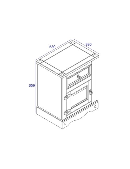 Core Products Corona 1 door, 1 drawer bedside cabinet , CR510 - pic 116767 | FastDaddyshop