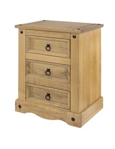 Core Products Corona 3 drawer bedside cabinet , CR511