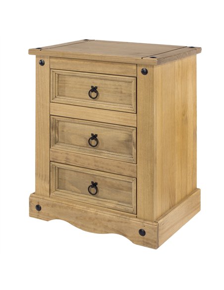 Core Products Corona 3 drawer bedside cabinet , CR511 - pic 116768 | FastDaddyshop