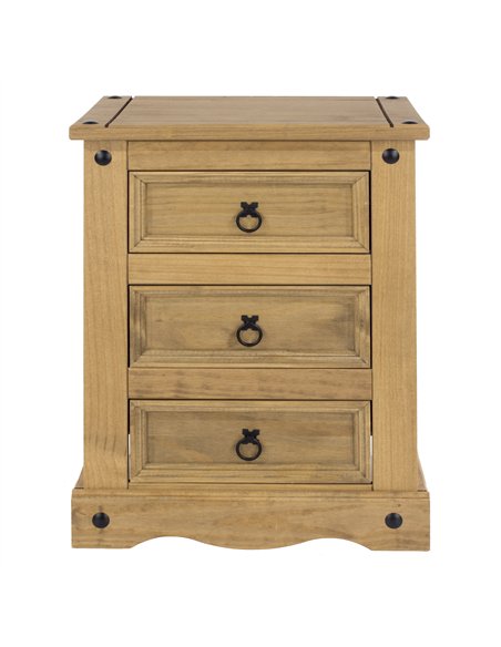 Core Products Corona 3 drawer bedside cabinet , CR511 - pic 116769 | FastDaddyshop
