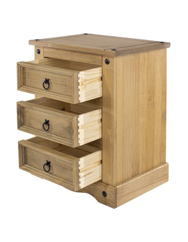 Core Products Corona 3 drawer bedside cabinet , CR511