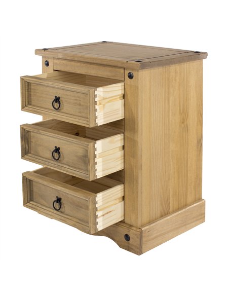 Core Products Corona 3 drawer bedside cabinet , CR511 - pic 116771 | FastDaddyshop