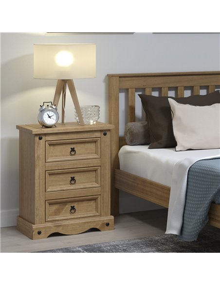 Core Products Corona 3 drawer bedside cabinet , CR511 - pic 116772 | FastDaddyshop