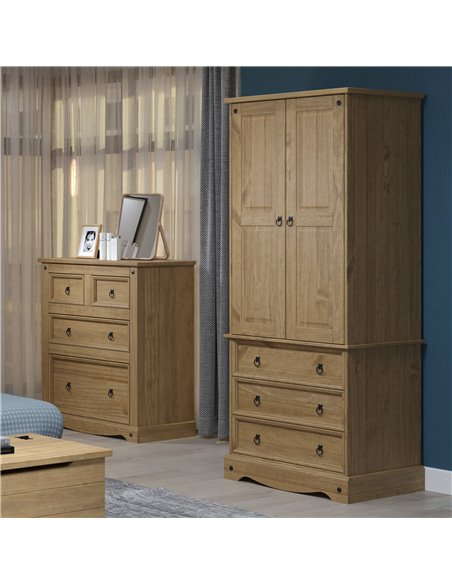 Core Products Corona 2 door, 3 drawer wardrobe, CR523 - pic 116800 | FastDaddyshop