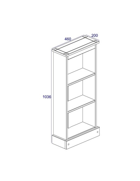 Core Products Corona low narrow bookcase , CR948 - pic 116878 | FastDaddyshop