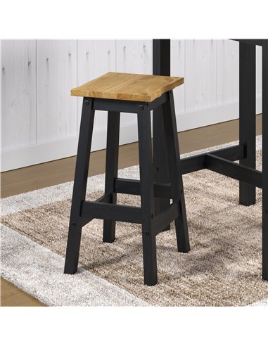 Core Products Corona Black live edge high breakfast stools (pair), CRB205