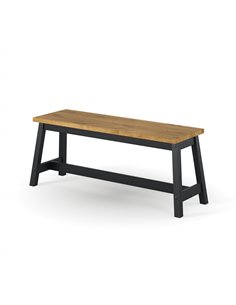 Core Products Corona Black live edge large dining bench, CRB206
