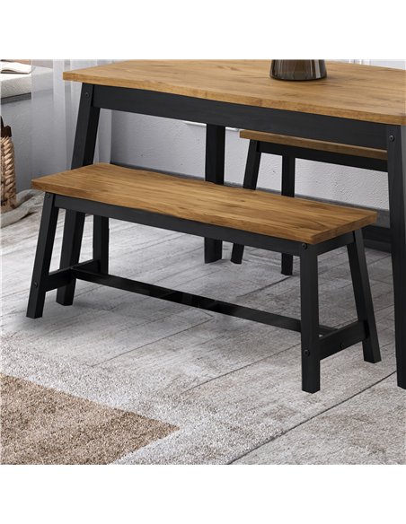 Core Products Corona Black live edge large dining bench, CRB206 - pic 116890 | FastDaddyshop