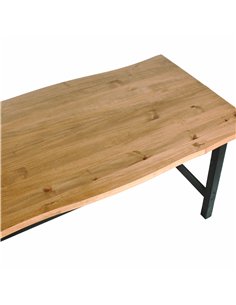Core Products Corona Black live edge large dining table, CRBTB200 2