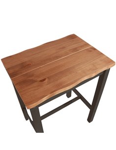 Core Products Corona Black live edge large rectangular high breakfast bar table & pair bar stool SET, CRBTBSET22 2