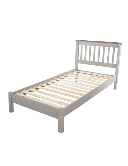 Core Products Corona Grey 91cm slatted lowend bedstead, CRG300LE - pic 116947 | FastDaddyshop
