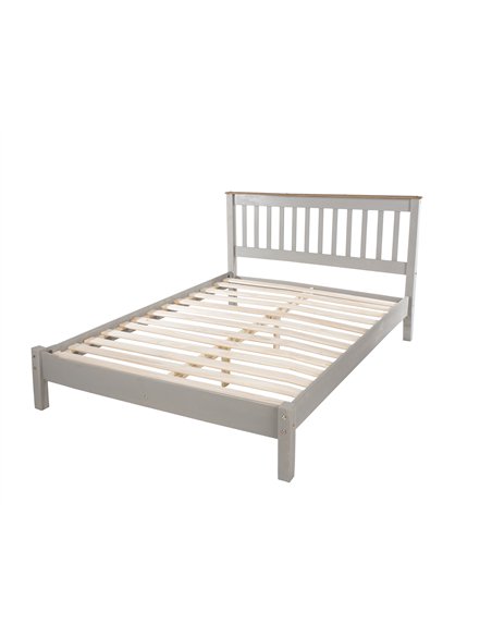 Core Products Corona Grey 137cm slatted lowend bedstead, CRG460LE - pic 116949 | FastDaddyshop