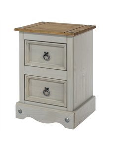 Core Products Corona Grey 2 drawer petite bedside cabinet, CRG509