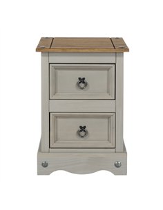 Core Products Corona Grey 2 drawer petite bedside cabinet, CRG509 2