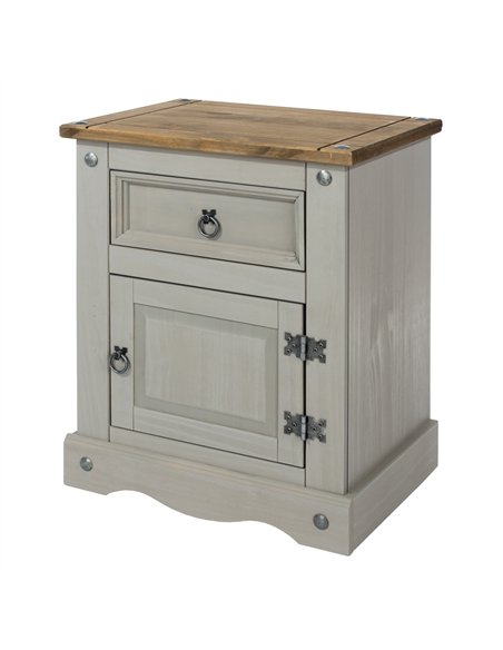 Core Products Corona Grey 1 door, 1 drawer bedside cabinet , CRG510 - pic 116958 | FastDaddyshop