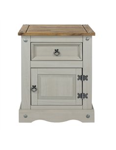 Core Products Corona Grey 1 door, 1 drawer bedside cabinet , CRG510 2
