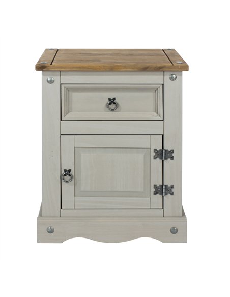 Core Products Corona Grey 1 door, 1 drawer bedside cabinet , CRG510 - pic 116959 | FastDaddyshop