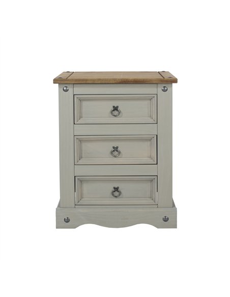 Core Products Corona Grey 3 drawer bedside cabinet , CRG511 - pic 116966 | FastDaddyshop