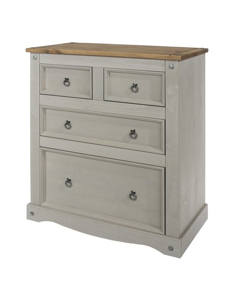 Core Products Corona Grey 2+2 drawer chest , CRG512 - pic 116971 | FastDaddyshop