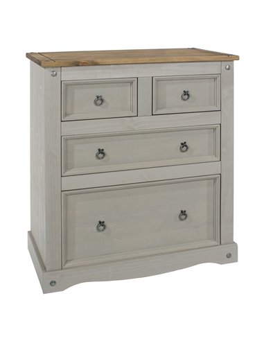 Core Products Corona Grey 2+2 drawer chest , CRG512