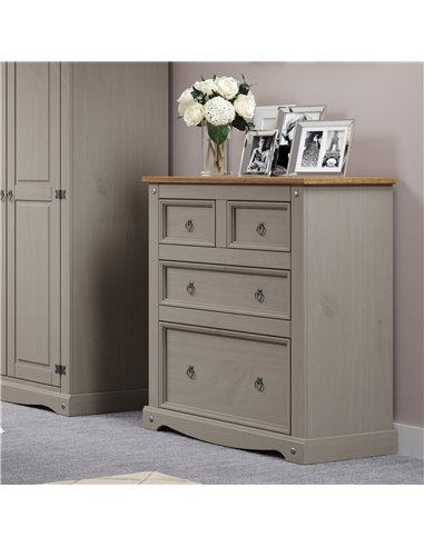 Core Products Corona Grey 2+2 drawer chest , CRG512