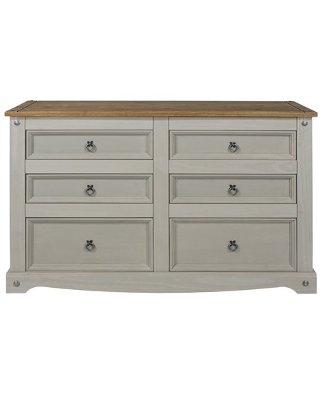 Core Products Corona Grey 3+3 drawer wide chest , CRG513 - pic 116978 | FastDaddyshop