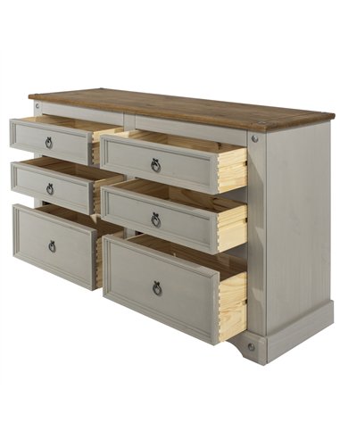 Core Products Corona Grey 3+3 drawer wide chest , CRG513