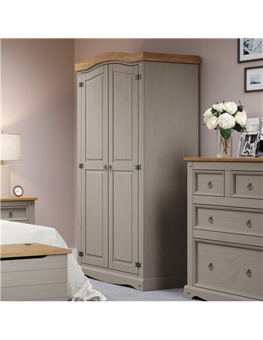 Core Products Corona Grey 2 door wardrobe , CRG520