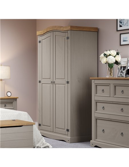 Core Products Corona Grey 2 door wardrobe , CRG520 - pic 116987 | FastDaddyshop