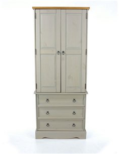 Core Products Corona Grey 2 door, 3 drawer wardrobe, CRG523 2