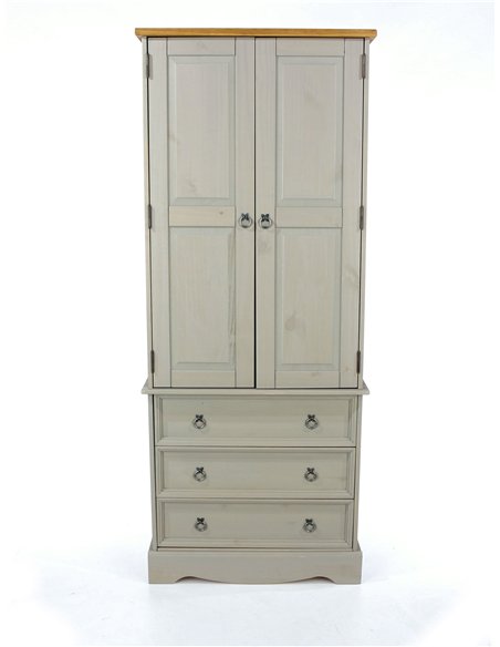 Core Products Corona Grey 2 door, 3 drawer wardrobe, CRG523 - pic 116990 | FastDaddyshop