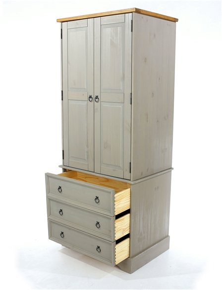 Core Products Corona Grey 2 door, 3 drawer wardrobe, CRG523 - pic 116992 | FastDaddyshop