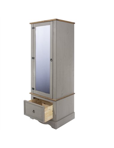 Core Products Corona Grey armoire with mirrored door, CRG525